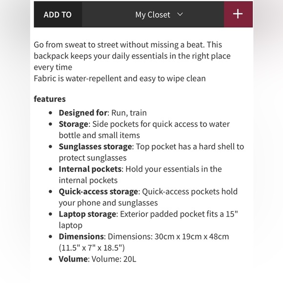 Lululemon Out Of Range Backpack in Camo Vol 20L - Picture 17 of 17